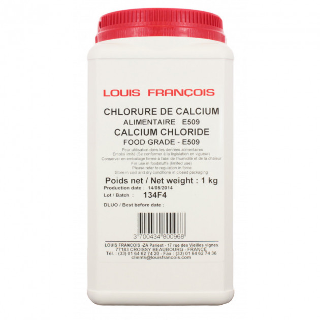 Chlorure de Calcium 1 kg Louis François - Additifs alimentaires achat  acheter vente