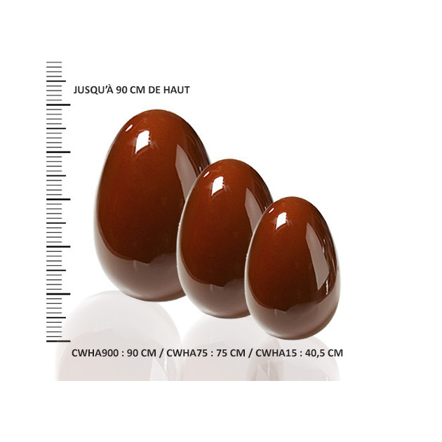 Lot : 150 kg de chocolat pour un œuf de Pâques géant à découvrir