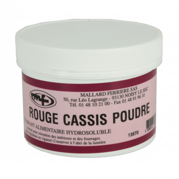 Colorant alimentaire Rouge Cassis E129/E133 Poudre Hydrosoluble