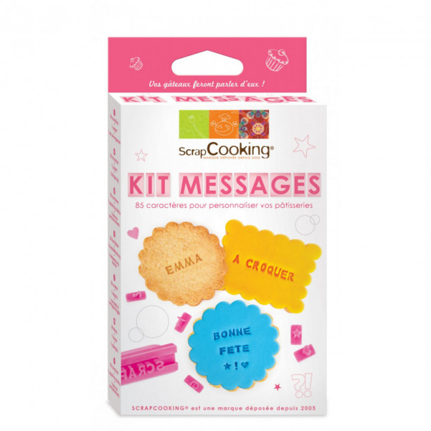 Kit Messages Biscuits Personnalisés 85 Emporte pièces Scrapcooking -  , Achat, Vente