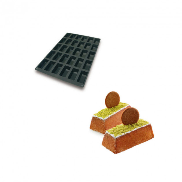 Moule Silicone 30 Mini Cakes 9,9 x 4,9 cm 130ml SilikoMart Professional -  , Achat, Vente