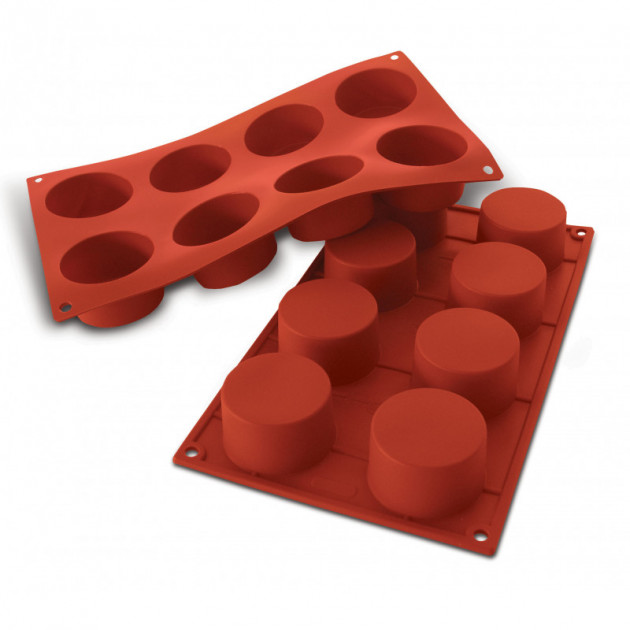 Moule Silicone 12 Cylindres 4,8 cm x H 5 cm Silikomart - ,  Achat, Vente
