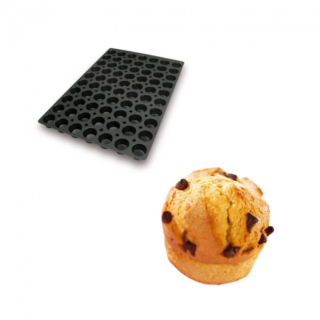 Moule Silicone 70 Mini Muffins Ø4,5 x 3 cm 40ml SilikoMart