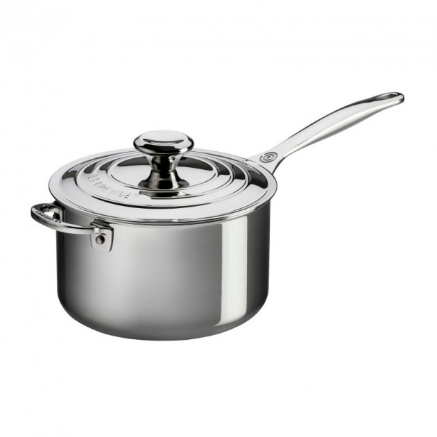 Casserole inox avec couvercle 16 cm Signature Le Creuset