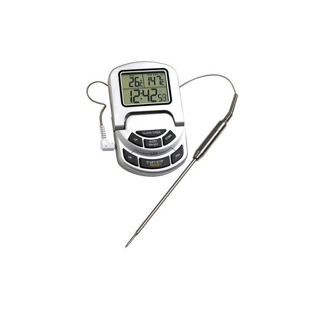 Thermomètre Four Sonde Inox avec Alarme 0 à + 300 °C - Ustensile