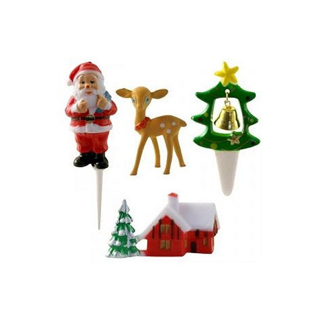 Kit de 6 décorations pour bûche de Noël : Deguise-toi, achat de Decoration  / Animation