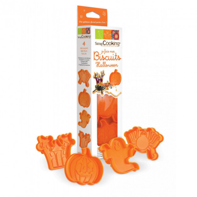 FIN DE SERIE Kit 4 decoupoirs pour Biscuits Halloween