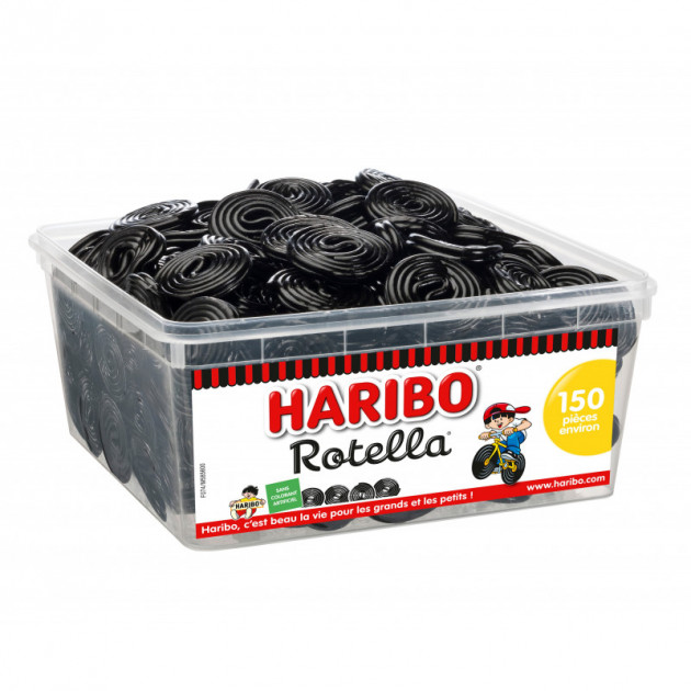 Rotella x 150 - Boîte Rouleau Réglisse Haribo 
