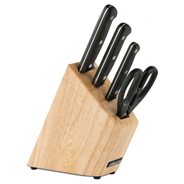 KITCHENDAO Bloc Couteau Universel en Bamboo, Range Couteaux de Cuisine,  Amovible Porte Couteau avec Fente pour Ciseaux, Capacité de 12-15 Couteaux