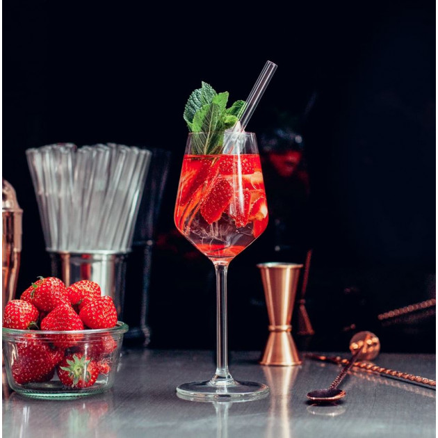 Livre de cocktails Cocktails pour Pailles en verre - Recettes de cocktails  classiques conçues pour les boissons avec des paille