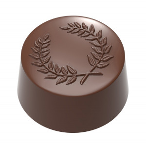Support à pâtisserie rond double face Chocolat/Praliné Ø 8 cm