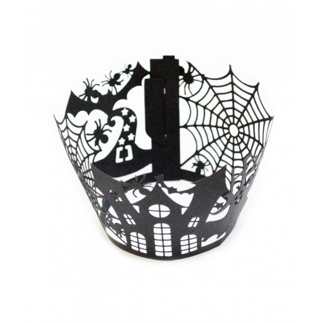 FIN DE SERIE Contour Cupcake Halloween x12 Scrapcooking