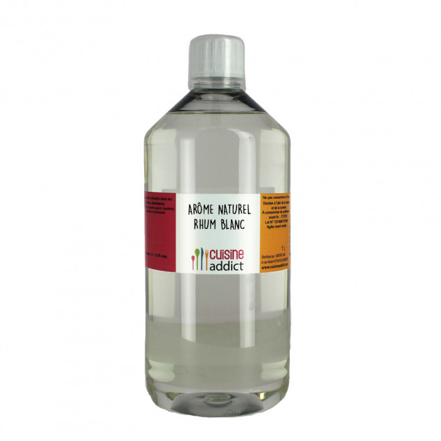 Arôme naturel Rhum Blanc ▻ Liquide, 55 ou 105 ml, sans sucre et sans calorie