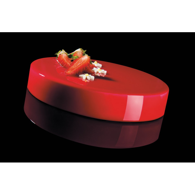 Moule à gâteau rond moule en silicone, 34x24x2.4cm, rouge