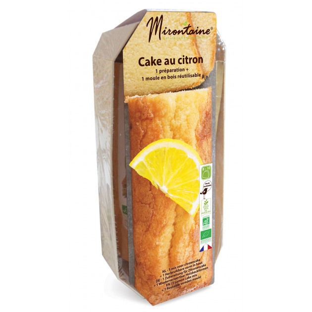 Préparation Bio Cake au Citron + Moule en Bois Mirontaine