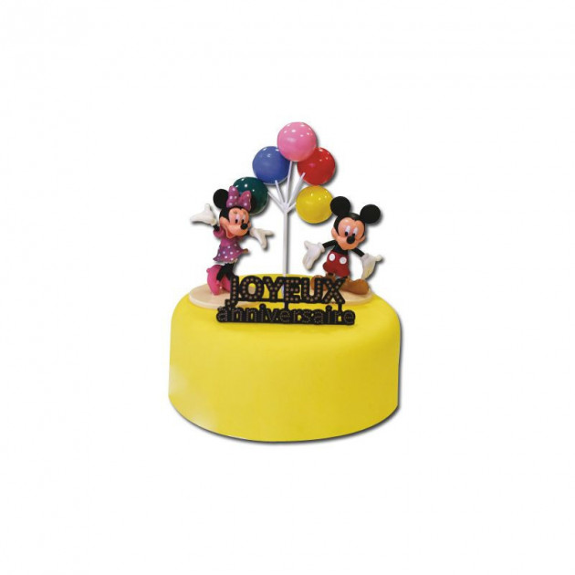 Kit Decor Gateau Mickey Et Minnie 4 Pieces Cuisineaddict Com Vente Achat Acheter