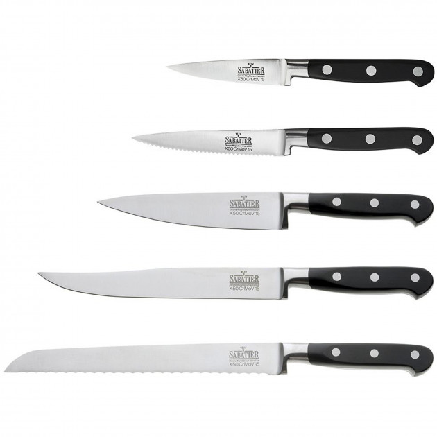 Bloc à Couteaux + 5 Couteaux V Sabatier Richardson - Cuisineaddict
