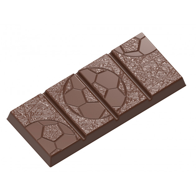 Moule Chocolat Tablette Football 11,4 x 5 cm x H 0,95 cm (x4) Chocolate World
