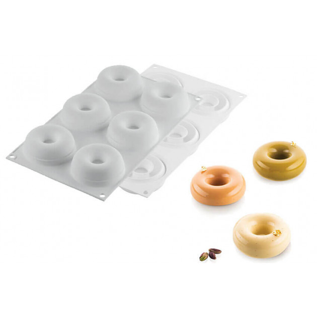 Moule à savarin ou Donuts géant Silikomart - Porcelaine des Pins