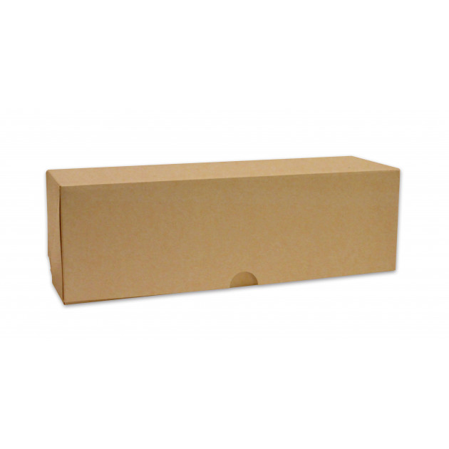 SCRAP COOKING - Lot de 2 boites pour bûches et gâteaux - Carton Kraft  alimentaire recyclable - 35 x 11 x 11 cm - Pour le transport de gâteaux