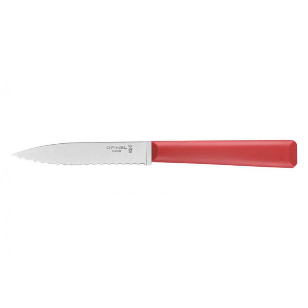 Couteau office N°112 lame inox lisse 10 cm fuchsia Opinel 