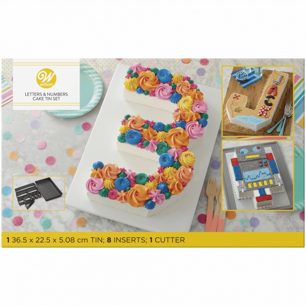 Moule en inox pour number cake et letter cake : un moule et 12 cubes à  moduler - Lily Cook