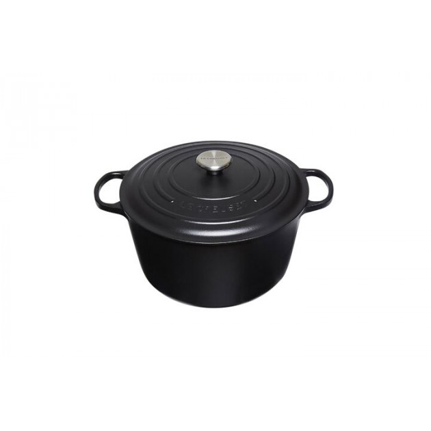 FIN DE SERIE Cocotte en Fonte Haute 24 cm Noir Mat Le Creuset