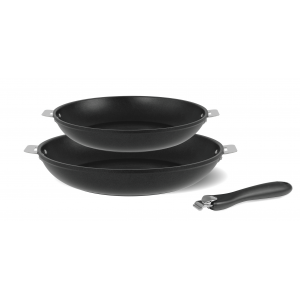 Nice cooker ® Poêle Grill Céramique - Manche Amovible – 28 cm