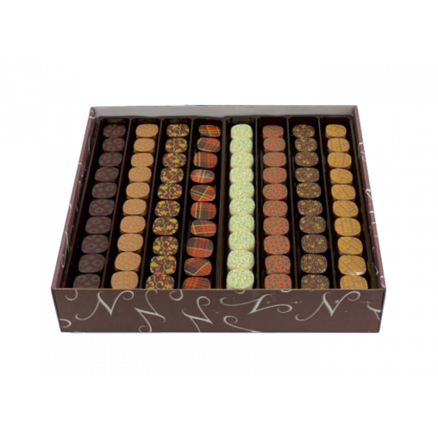 Boîte de chocolats de noël - Papillotes au chocolat au lait