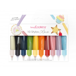 jeu de 10 couleurs - stylo à pigments comestibles, bricolage, pâtisserie,  brosse de coloration alimentaire po