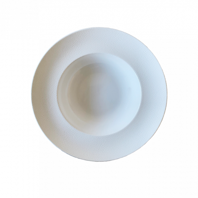 Assiette ronde plate 27 cm en porcelaine fine blanche