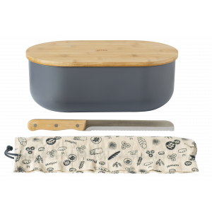 Boîte à fromage avec cloche en verre et plateau en bambou 34 x 25 cm -  NBA183 - PEBBLY