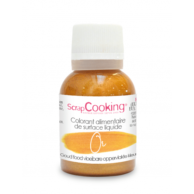 DLUO Courte Colorant Alimentaire Liquide Or 20 g Scrapcooking