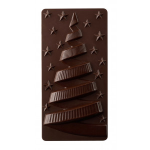 Moule chocolat en 3 parties Boules de Noël rayées Patisdécor