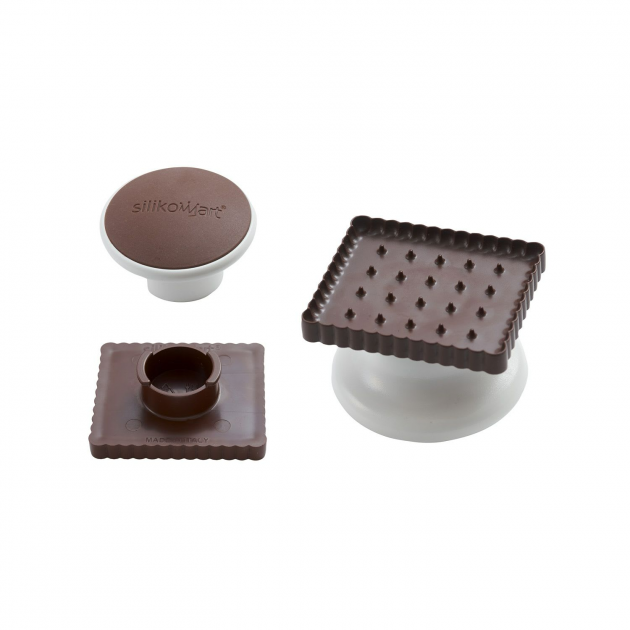 Kit petits biscuits : emporte-pièce biscuit et moule tablette de chocolat -  Silikomart