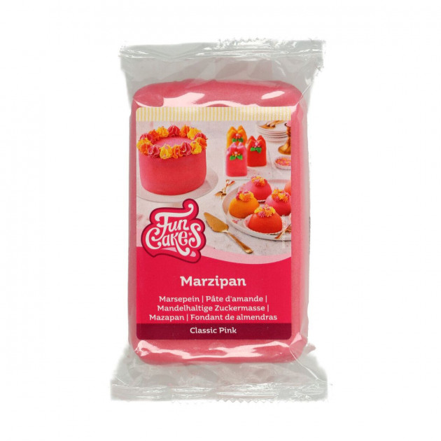 DLUO Courte Pâte d'amande Rose 20% 250g Funcakes