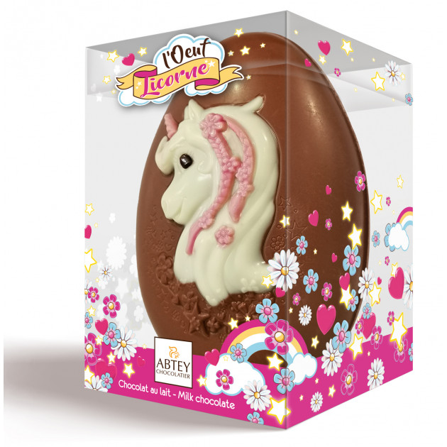 Œuf Licorne Chocolat Au Lait 14cm 120g Abtey