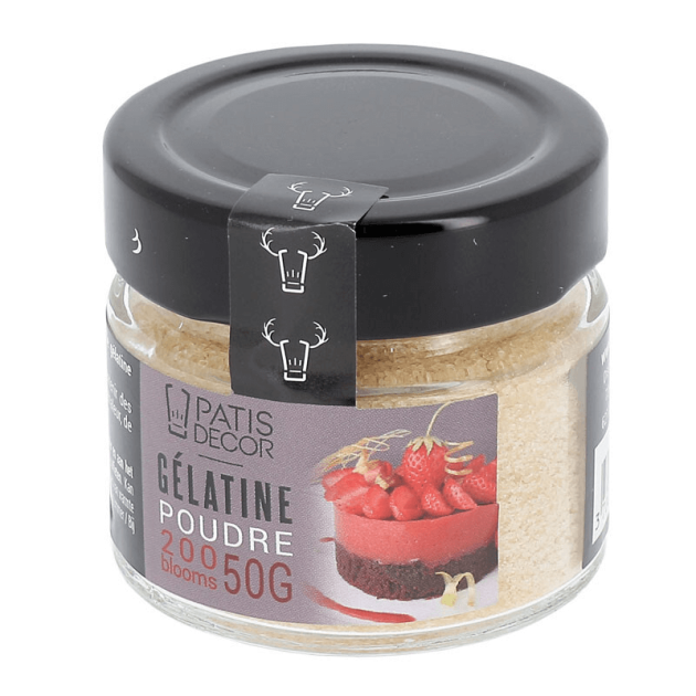 Gélatine Bovine en Poudre 200 Blooms 50 g Patisdécor