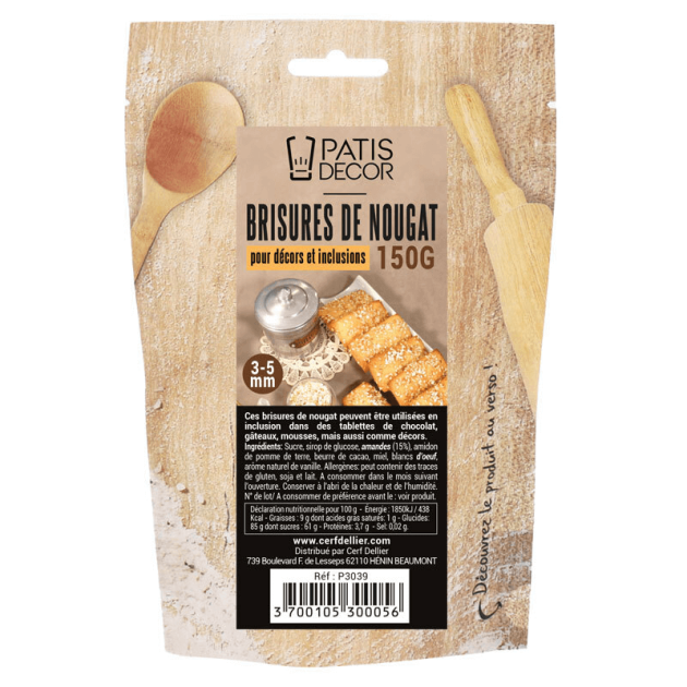 Brisures de Nougat 150 g Patisdécor