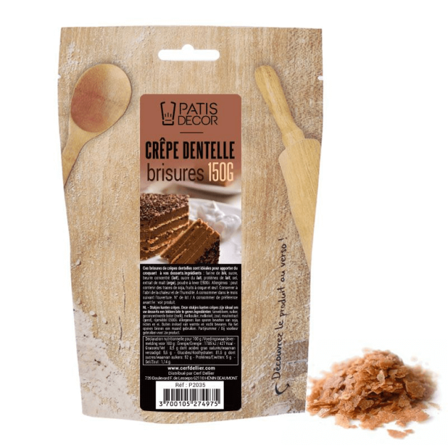 Brisures de Crêpes Dentelle 150 g Patisdécor