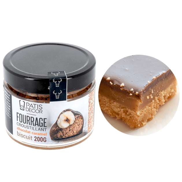 Fourrage Chocolat Caramel et Biscuits 200 g Patisdécor