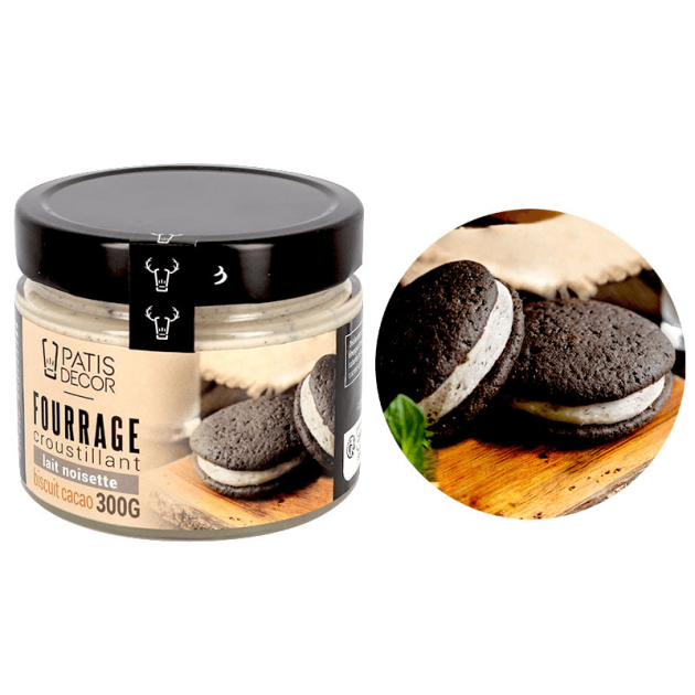 Fourrage Lait Noisette et Biscuit Cacao 300 g Patisdécor