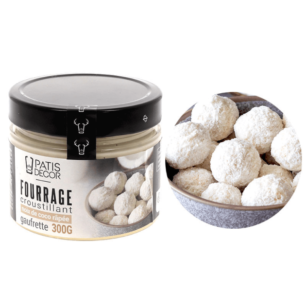 Fourrage Noix de Coco et Gaufrette 300 g Patisdécor