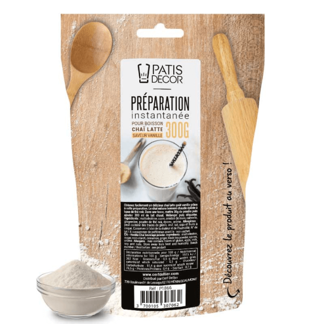 Préparation Instantanée pour Chaï Latte Vanille 300 g Patisdécor