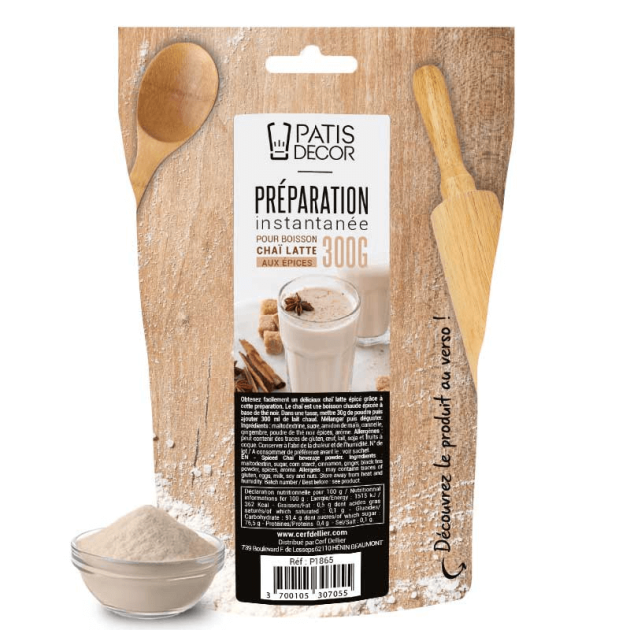 Préparation Instantanée pour Chaï Latte Epices 300 g Patisdécor