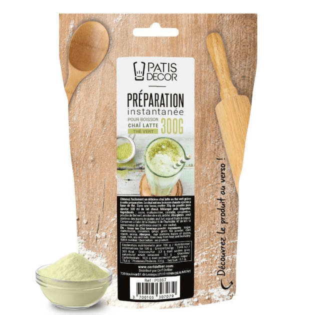 Préparation Instantanée pour Chaï Latte Thé Vert 300 g Patisdécor