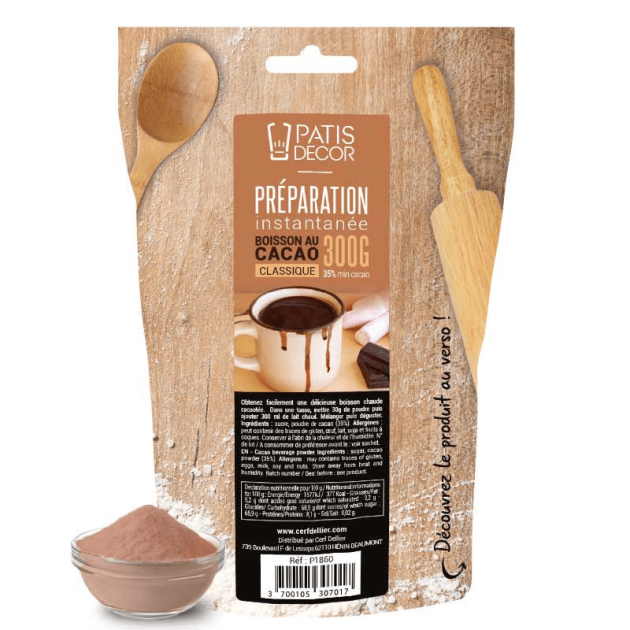 Préparation Instantanée pour Boisson Cacao 300 g Patisdécor