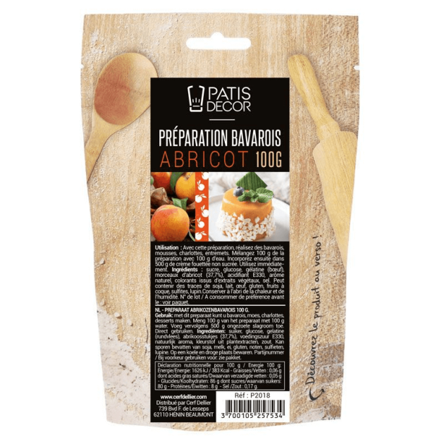 Préparation Bavarois Abricot 100 g Patisdécor