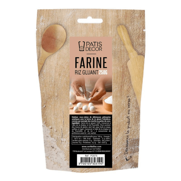 Farine de Riz Gluant 250 g Patisdécor