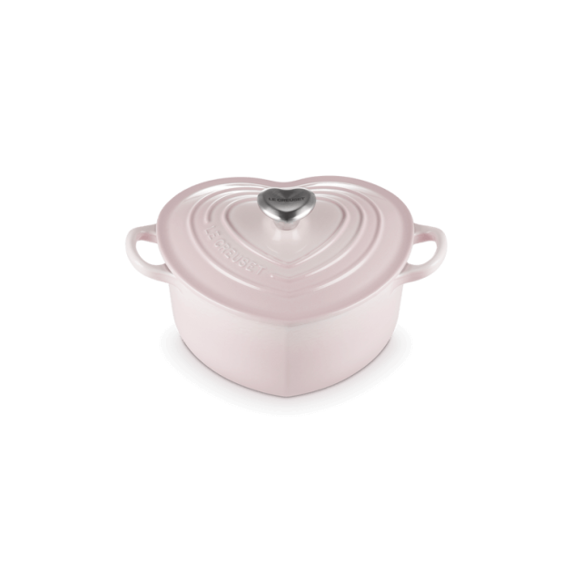 Cocotte en Fonte Cœur 20 cm Shell Pink Le Creuset